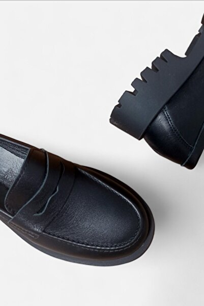 EFAL Чорні жіночі повсякденні туфлі з натуральної шкіри