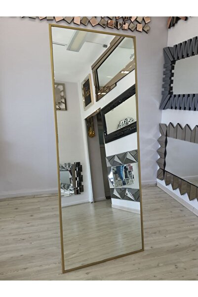 AYNA DENİZİ Majeste Luxury Model Gold Altın Renk Metal Çerçeveli Dekoratif Ay...