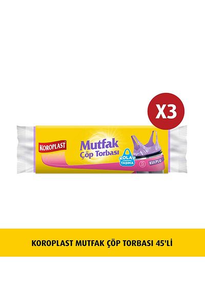 Koroplast 15 x 3 Pieces Kitchen Garbage Bags