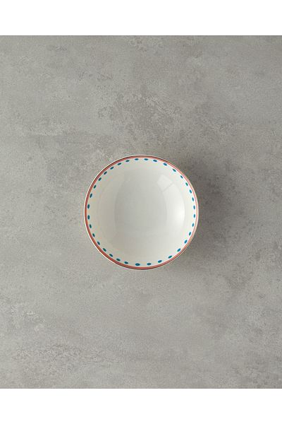 English Home 15 cm Orange-Blue Orange Carny Bone Porcelain Bowl