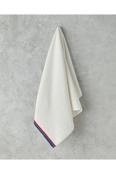 English Home Joyly Stripe Cotton Face Towel Ecru