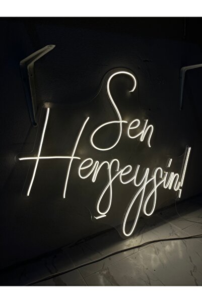vinyuup Sen Herşeysin - Dekoratif Duvar Aydınlatması Neon Led Yazı Evlilik Te...