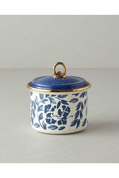 English Home Blue Carnival Floral Enamel - Spice Bowl