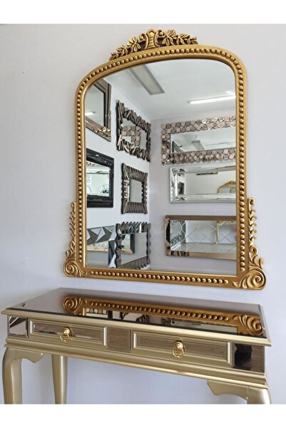 AYNA DENİZİ Lady Model Altın Renk Dekoratif Ayna