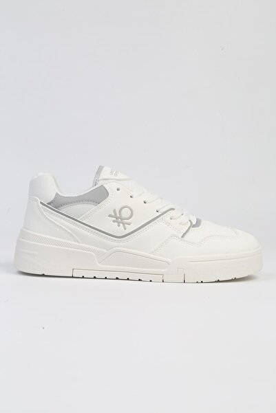 Benetton ® | BNI-10081 Beyaz Gri-İthal Kadın Spor Ayakkabı