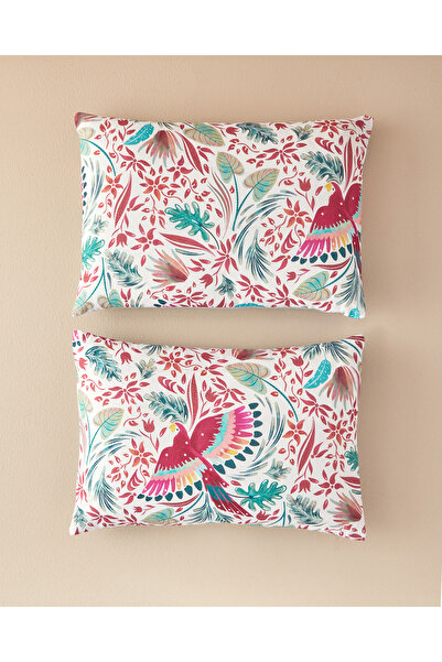 English Home Față de pernă Parrot Fantasy 2 piese verde