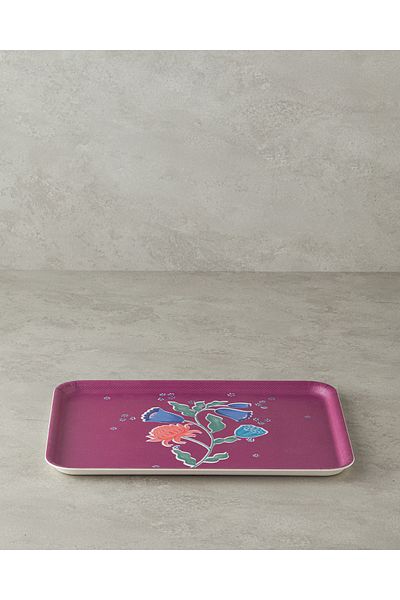 English Home Carnival Posy Melamine Anti-Slip Tray 27x36 cm Fuchsia