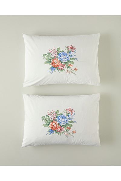 English Home Englısh Home Rose Romance - Set de 2 fete de pernă albastre