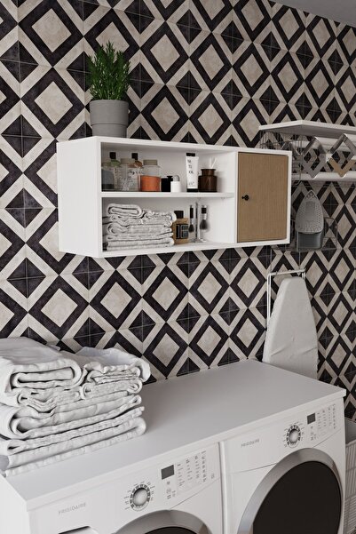 Remaks Santa 90 cm Banyo Dolabı Üst Modülü Beyaz- Arno