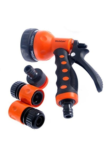 COMBAT Medalyan Otomatik Su Hortum Tabancası 7 Fonksiyon 4 Lü Set 1/2 Md708