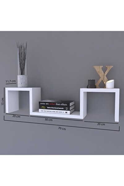 Remaks Duvar Rafı İkili - Beyaz