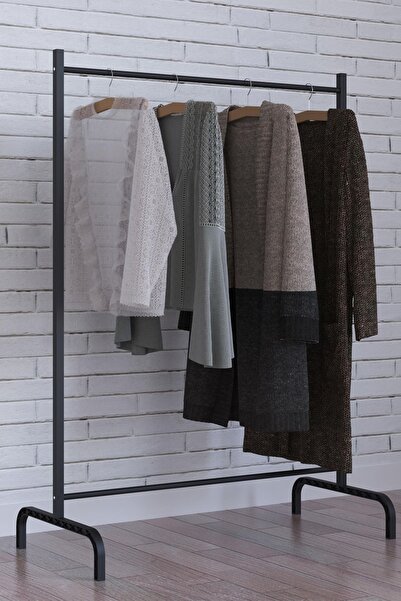 Remaks Plastik Ayaklı Metal Konfeksiyon Askısı Portatif Elbise Askılık Eşek - Siyah