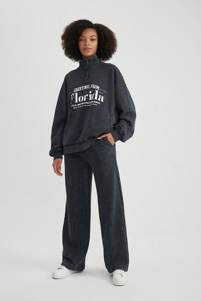 DeFacto Long Washed Pocket Pale Effect Thick Sweatpants - B8290ax23wn
