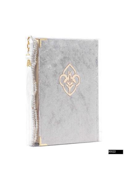 Furkan Neşriyat Çanta Boy Bilgisayar Hatlı Arapça Kadife Kuran + Cam İnci Tes...