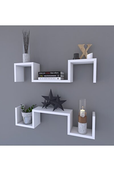 Remaks Duvar Rafı İkili - Beyaz