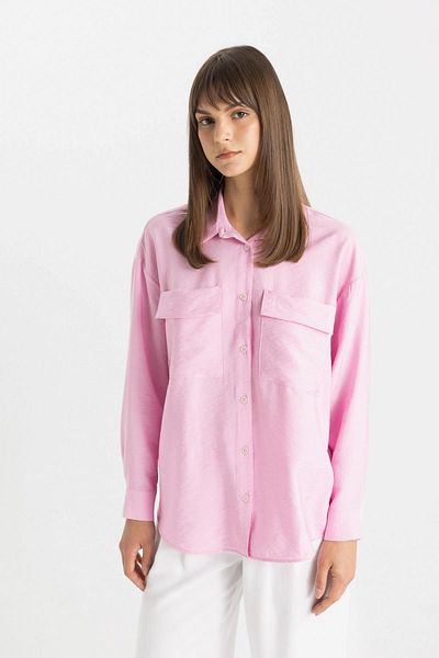 DeFacto Langärmliges Tunikahemd mit Relaxed Fit - C8671ax24sm