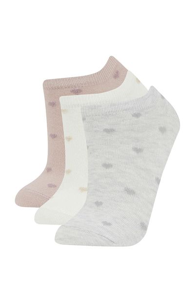 DeFacto Cotton Women's Booties Socks Set of 3 - B6030axns