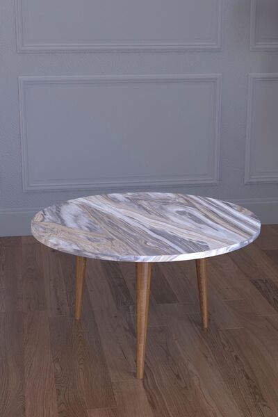 Remaks Paris Orta Sehpa Orta Masa - Gri mermer