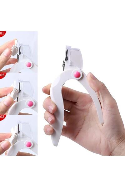 ELLEA NAIL Profesyonel Ayarlı Tips Makası - Beyaz