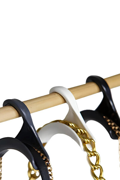 w walzen Çanta Askısı Şal Askılığı Dolap Içi Organizer Askılık Beyaz Renk 6 Adet