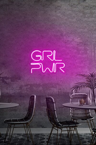 neon graph - Girl Power - Led Dekoratif Duvar Aydınlatması Neon Duvar Yazısı ...