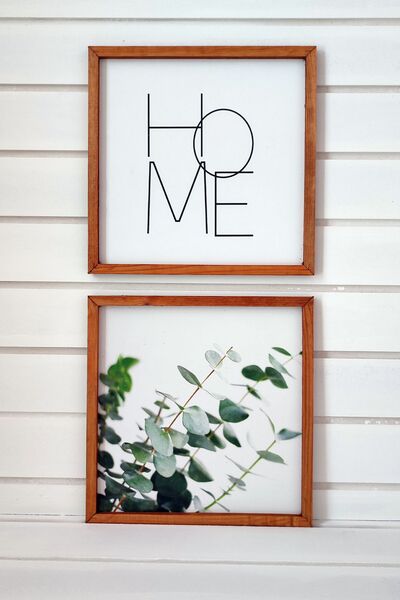 Tooall Σετ Ζωγραφικής Σαλονιού, Ευκάλυπτος Σπίτι με Γραπτό Ξύλινο Πλαίσιο