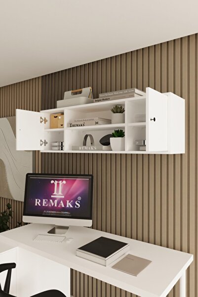Remaks Nora Çok Amaçlı Ofis Evrak Üst dolabı Beyaz Üst Modül