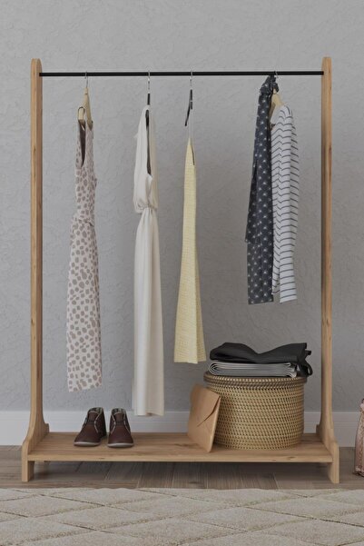 Remaks Still Portmanto Ayaklı Elbise Askısı Ve Konfeksiyon Askılık Elbise Dolabı - Atlantik Çam