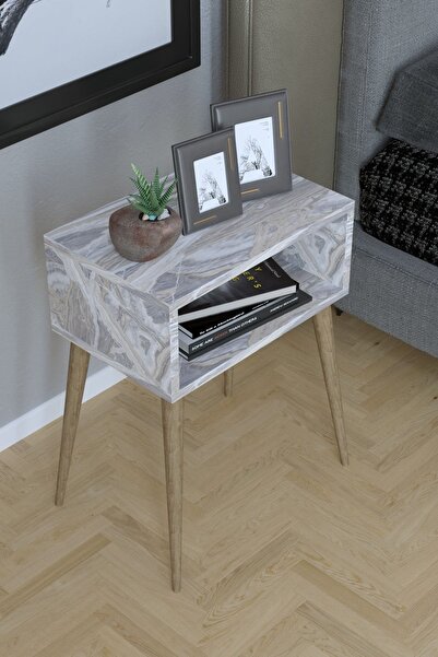 Remaks Komot Remaks Retro Komodin - Beyaz mermer