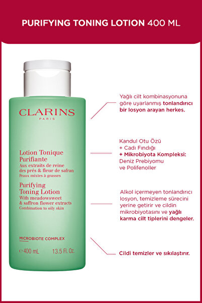 Clarins Toning Lotion With Iris 400 ml Yağlı Ciltler Için Tonik