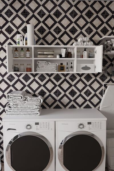 Remaks Loya 120 cm Banyo Dolabı Üst Modülü Beyaz