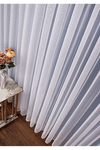yağmur zebra GRAY STRAIGHT MODERN TULAR CURTAIN, NORMAL PILED (1/2,5 PILED), SKIRT LEADED, MINIMALIST DESIGN
