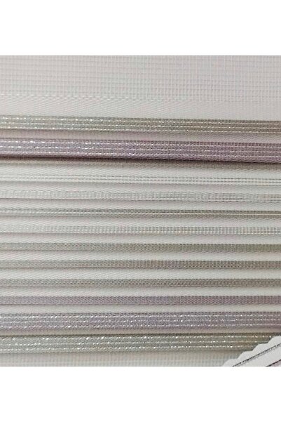 yağmur zebra Gri Lila Sim Detaylı Çizgili Zebra Stor Perde