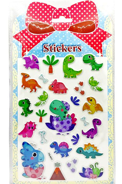 Limmy Mini Dinosaurs - Αυτοκόλλητο Planner Notebook με ανάγλυφο, 20x14cm (YQA011)