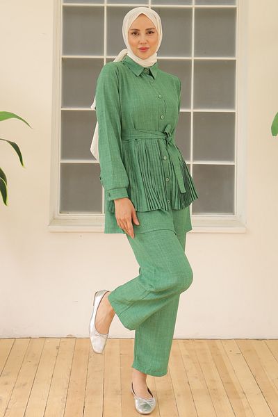 benguen Green 3944 Model Pleat Double Set