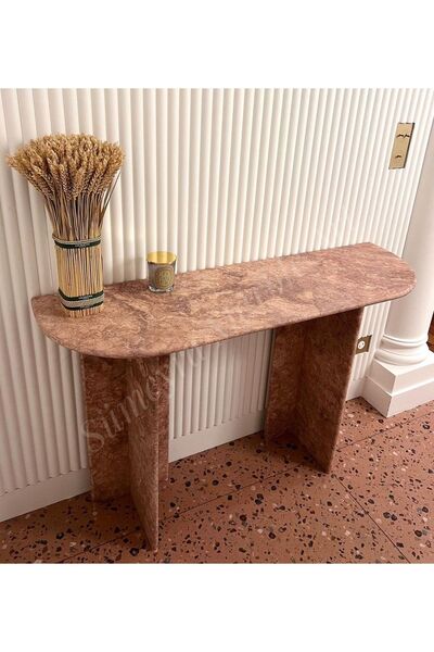 Sümeyra Marble Art Doğal Pembe Traverten Dresuar