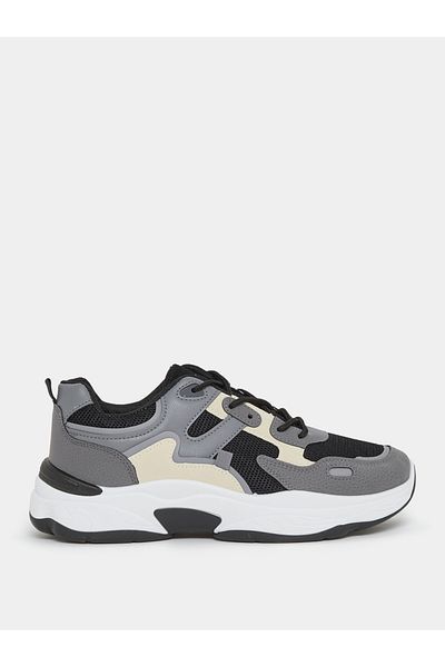 Styli Low Top Color Block Lace Up Sneakers
