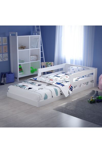Tuliplife Montessori Karyola Beyaz 90x190 Yatak Uyumlu