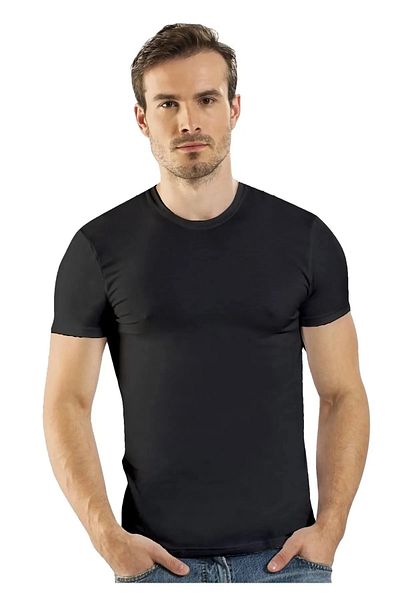 Anıt 2 Men's Short Sleeve Undershirt - 47% Modal, 47% Cotton, 6% Elastane
