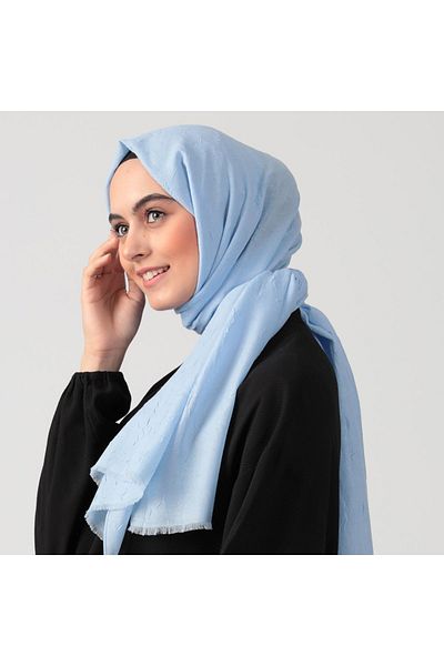ipekistanbul Şal Kraş din bumbac - Baby Blue