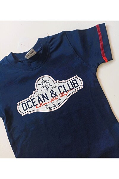 ROLY POLY Boy's Navy Blue 2-Piece Pajama Set - 100% Cotton, Short Sleeve T-shirt Capri