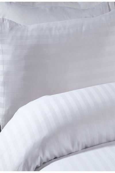 PIRILTI COLLECTION Double Cotton/Satin King Size Duvet Cover Set - 220X240+180X200+30Cm Wedge +50X70 (2 Y.Kil)
