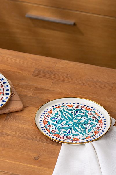 Emsan 21 Cm Hasbahçe Enameled Cake Plate