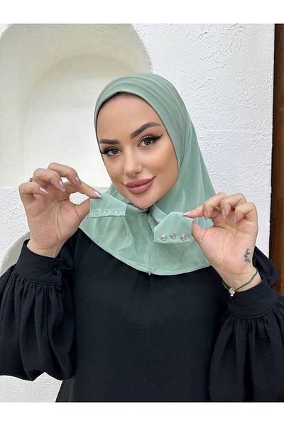 useev Sandy Water Green - Ready Snap Shawl for Sea and Pool Use