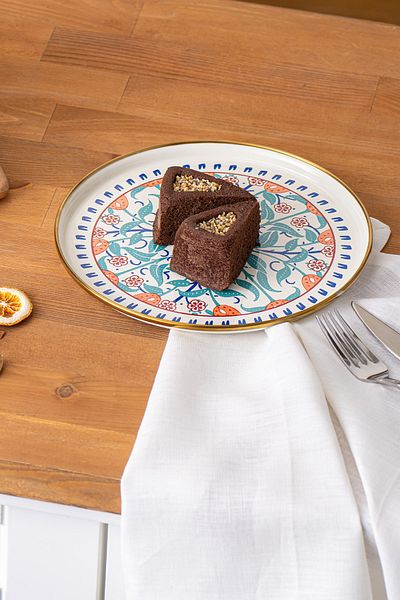 Emsan 21 Cm Hasbahçe Enameled Cake Plate