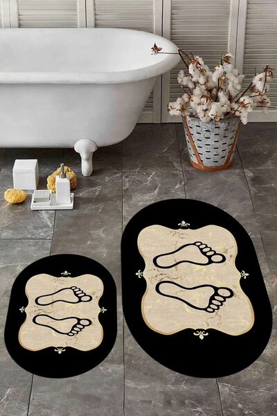 EY HOME Set de toaletă pentru baie, lavabil, anti-alunecare, modern, cu model...