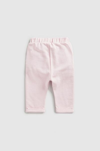 MOTHERCARE Pink Jogger Baby Pants - Broderie and Ruffles