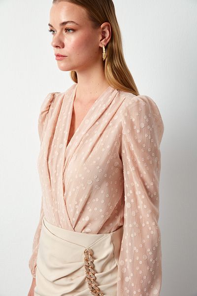 Sateen Bluză body cu model de pulbere