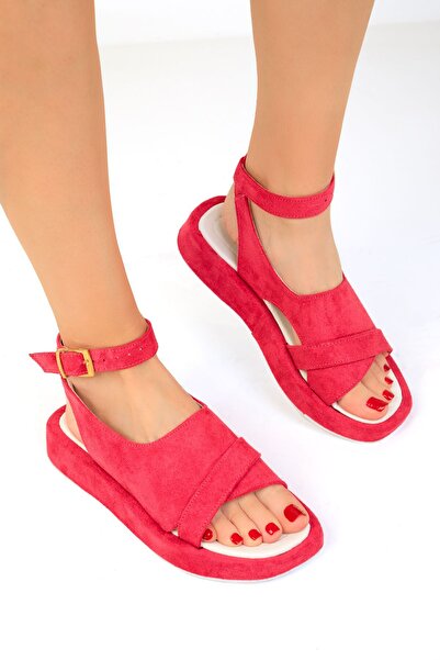 SOHO Dámské sandály Fuchsia Suede – model 19219