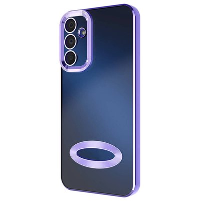 GRABONO حافظة لهاتف Galaxy A15، حافة محمية للعدسة، غطاء خلفي شفاف مطلي بالبلا...